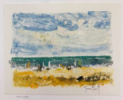 G&eacute;rard PANET / Bord de mer aux voiliers (Carte de voeux) -  Artistes Divers