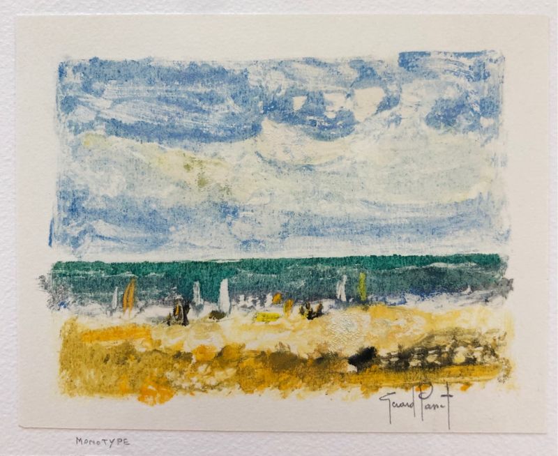 G&eacute;rard PANET / Bord de mer aux voiliers (Carte de voeux) -  Artistes Divers