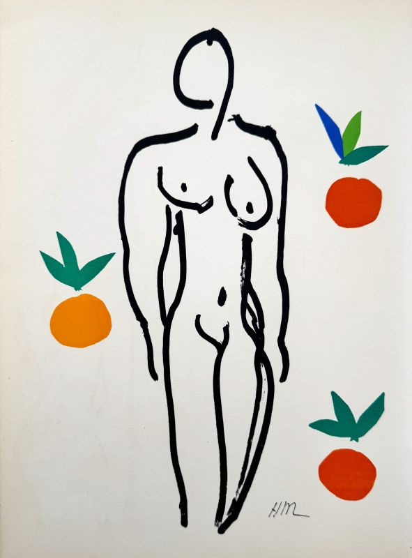 Nu aux oranges (Litografía) - Henri  MATISSE
