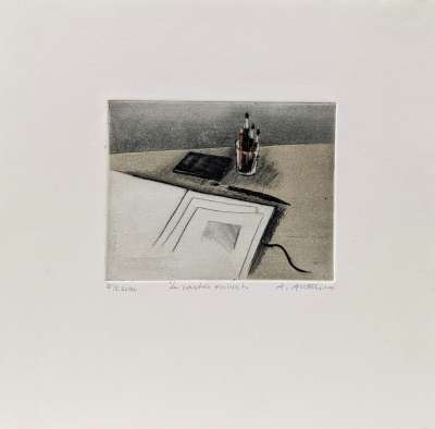 Le carton ouvert (Aquatinte) - Annapia ANTONINI