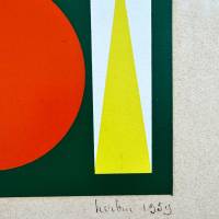 Mittag (Siebdruck) — Auguste HERBIN — Detail der Signatur