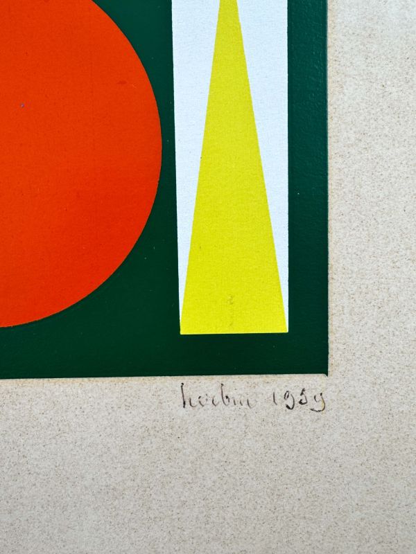 Mittag (Siebdruck) — Auguste HERBIN — Detail der Signatur