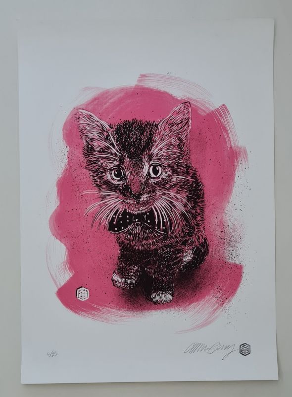 C215 (Christian Guémy) (1973) / Charly caramel Rose (Sérigraphie) -  C215