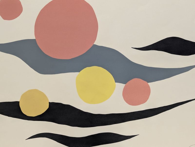 Composition with Clouds and Spheres (Lithographie) - Alexander CALDER