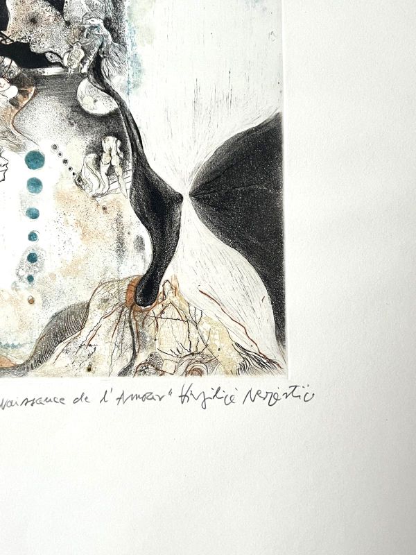 Virgil Nevjestic (1935-2009) // Naissance de l'amour (Radierung und Aquatinta) — Artistes Divers