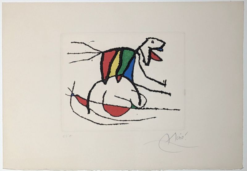 El Sobreviviente visita los P&aacute;jaros (Etching and aquatint) - Joan  MIRO