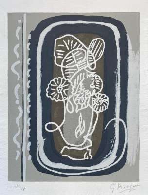 Si je mourais là-bas (Grabado en madera) - Georges BRAQUE