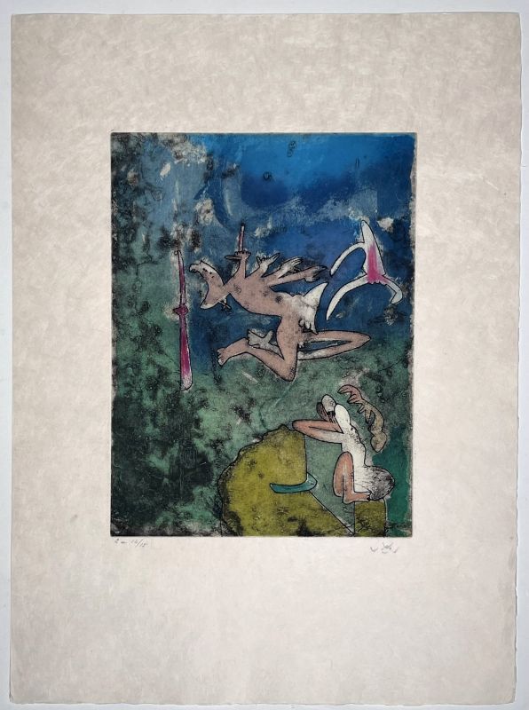 Centre Noeuds (Etching) - Roberto  MATTA