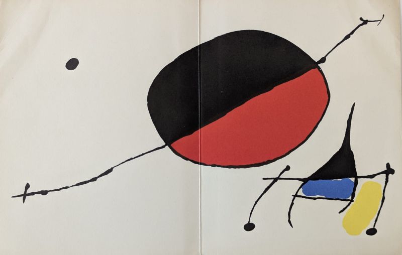 Invitation au vernissage "Peintures sur papier" (Lithograph) - Joan  MIRO