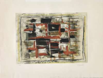 Composition 60 (Aguatinta) - Roger BISSIERE