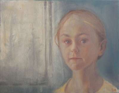 La fille et la fenetre (Huile sur toile (contemporain)) - Dolores  CAPDEVILA