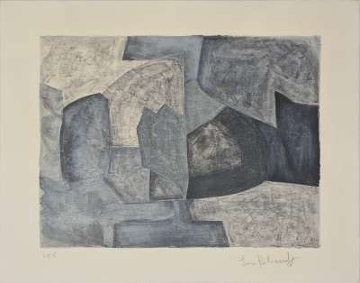 Composition  in grey n°59 (Lithograph) - Serge  POLIAKOFF