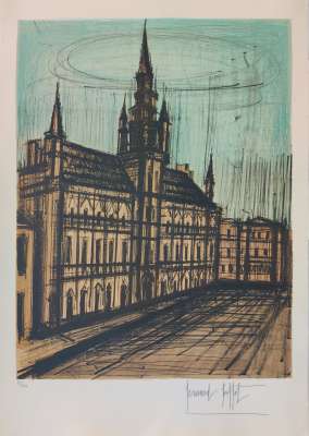 Brussels City Hall (Lithograph) - Bernard BUFFET