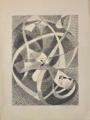 Marie Raymond (1908-1988) // Art Abstrait (Farblithographie) -  Artistes Divers