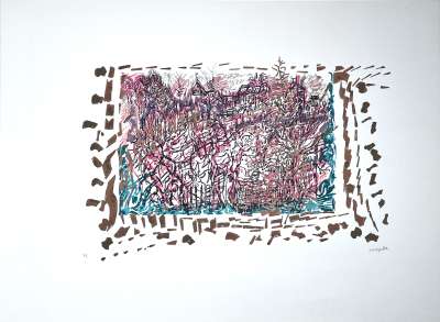 Les saisons de Saint-Cyr-en Arthies n&deg;2, Les Hautes Grouettes (Lithographie) - Jean-Paul RIOPELLE