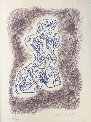 Sonnet XIV (Farblithographie) - André  MASSON