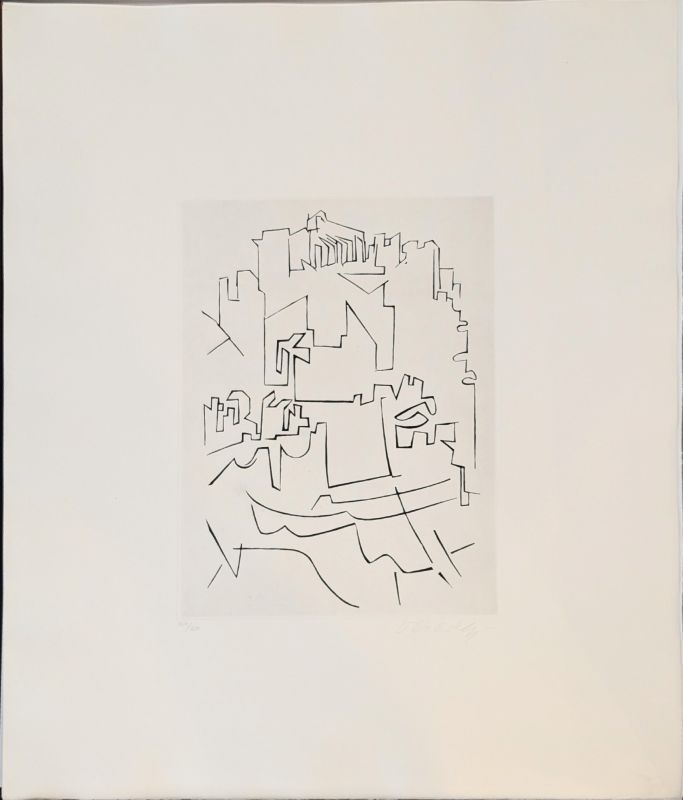 Gordes Village (Engraving) - Victor  VASARELY