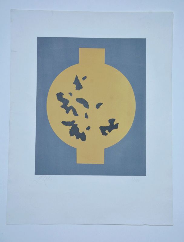 Formas simétricas con copos aleatorios (Litografía) - Hans ARP