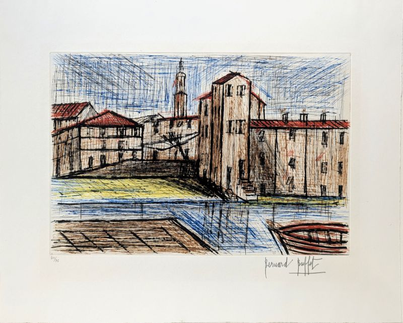 Saint-Tropez, la Ponche (Grabado) — Bernard BUFFET — Vista frontal