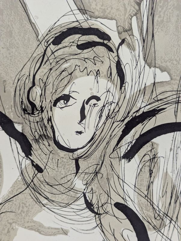 L'Ange &agrave; l'&Eacute;p&eacute;e (Litografía) - Marc CHAGALL