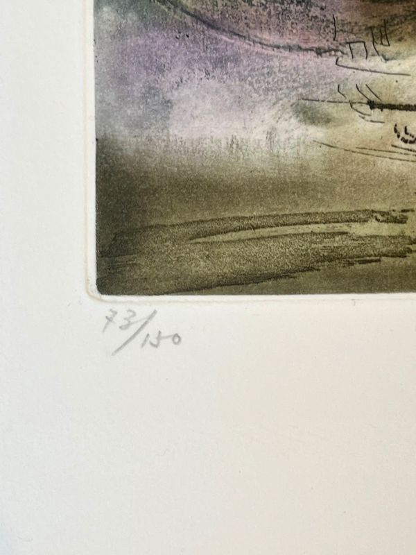 Canto Pisan (Planche 7) (Eau-forte et aquatinte) - Wou-ki  ZAO
