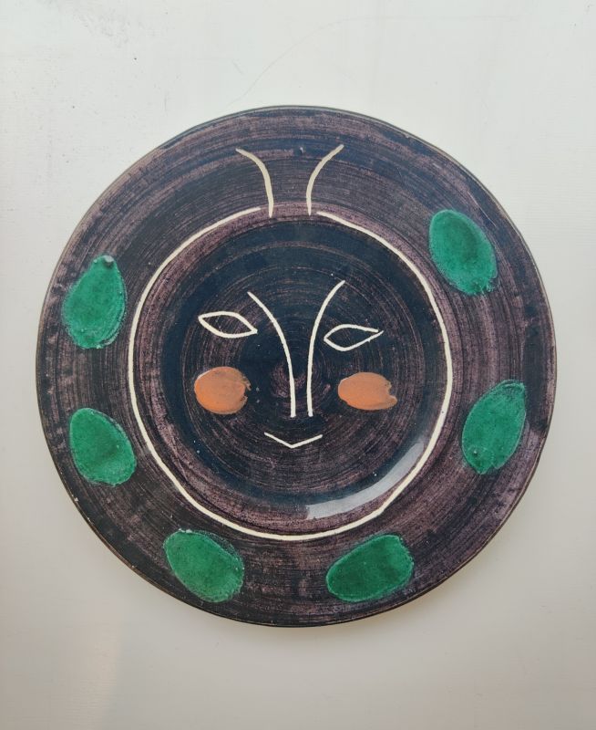 Assiette "Visage noir" (Céramique) - Pablo  PICASSO