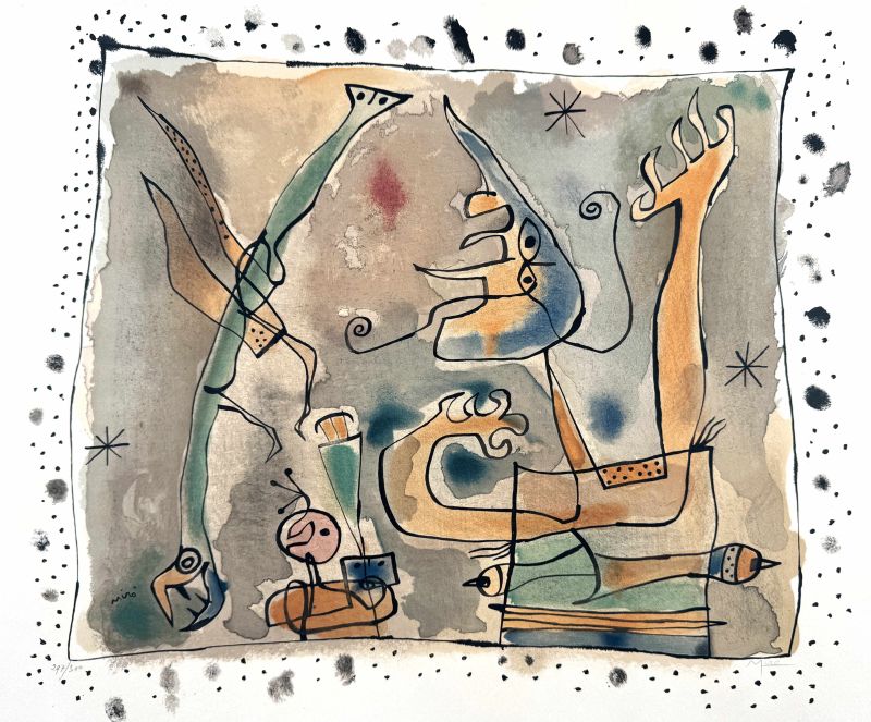 Nach dem Gewitter (Farblithographie) - Joan  MIRO