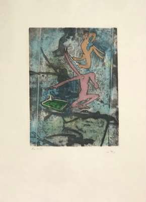 Centre Noeuds (Etching) - Roberto  MATTA