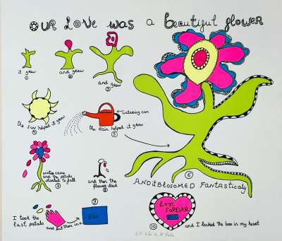 Our Love was a beautiful flower (Serigrafía) - Niki DE SAINT PHALLE