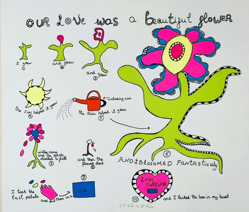 Our Love was a beautiful flower (Serigrafía) - Niki DE SAINT PHALLE