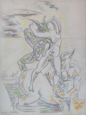 Enlèvement (Pastel (moderne)) - André  MASSON