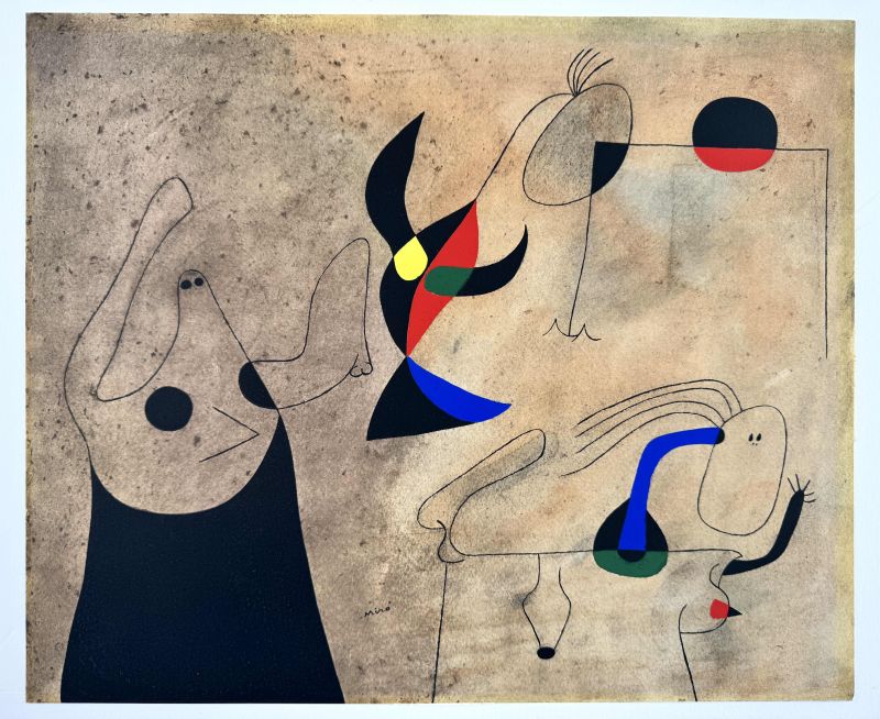 Frauen am Strand (Konstellationen) (Schablone) - Joan  MIRO