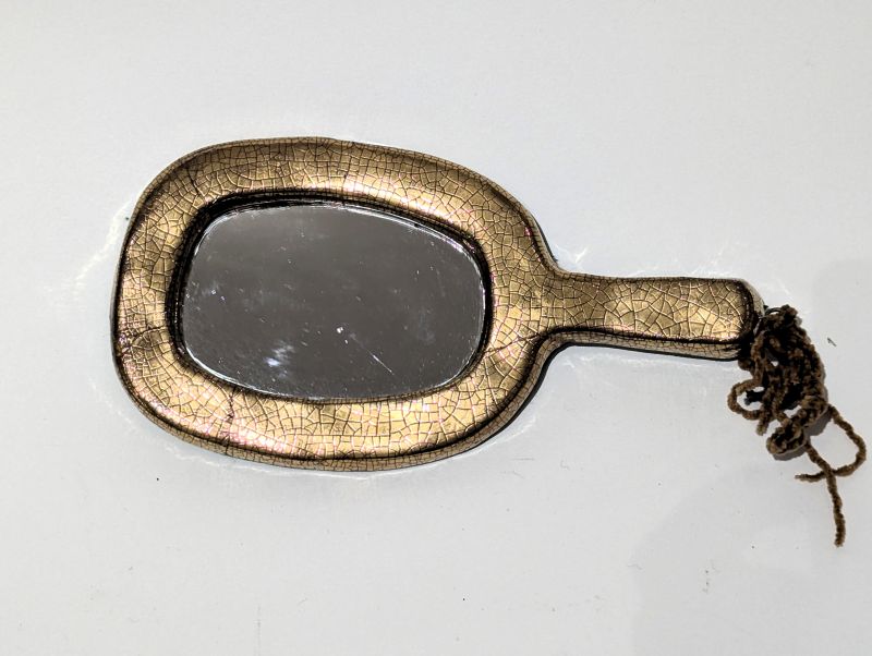 Gilded mirror (Ceramic) - Mithé ESPELT