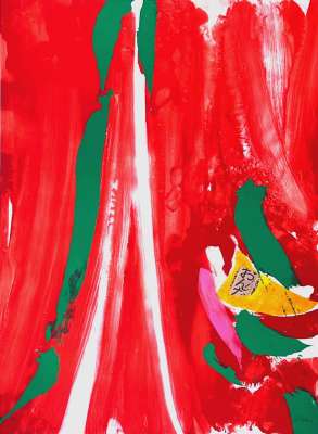 Xian rouge et orange (Litografía) - Olivier DEBRE