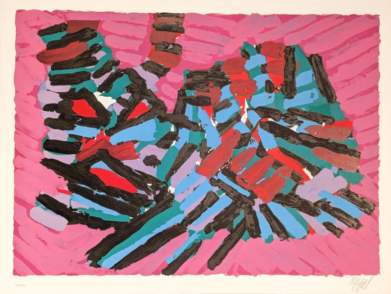 About a Cat (Lithographie) - Karel APPEL