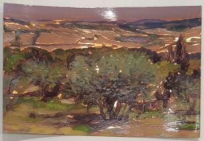 Landscape 4 (Oil on copper ) - Sara FRATINI