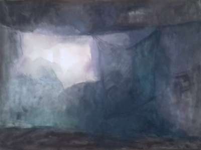 Nocturne indien (Oil on paper (contemporary) ) - Véronique NEROU