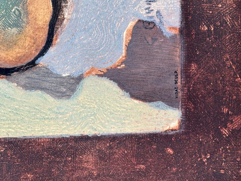 Nature Morte Oblique (Eau-forte et aquatinte) — Georges BRAQUE — Zoom détail