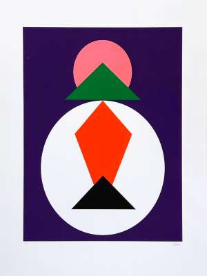 Composition géométrique (Sérigraphie) - Geneviève CLAISSE