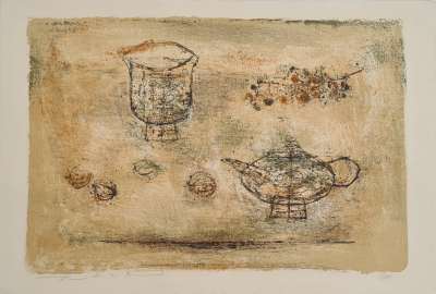 La théière (Lithographie) - Wou-ki  ZAO