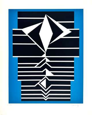 The Fifties 5 (Silkscreen) - Victor  VASARELY