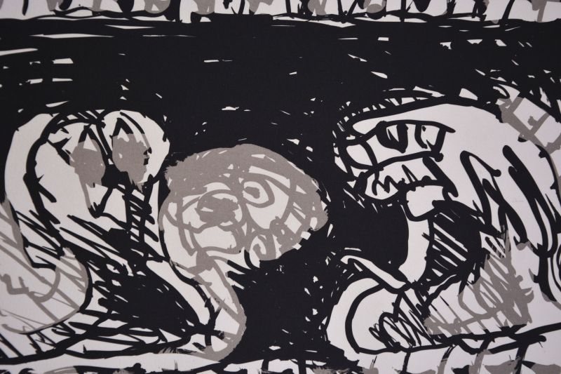 Serpiente II (Litografía) - Pierre ALECHINSKY