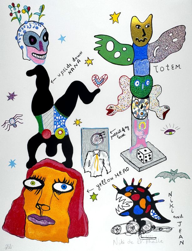 Totem (Farblithographie) - Niki DE SAINT PHALLE