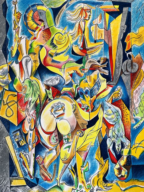 The work of chance (Lithograph) - André  MASSON