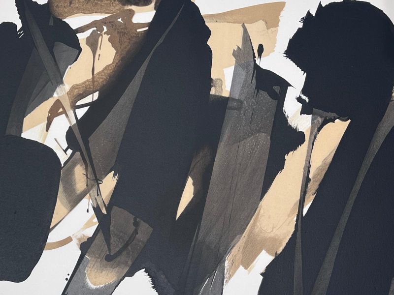 Lithografie n°14 (Farblithographie) - Pierre  SOULAGES