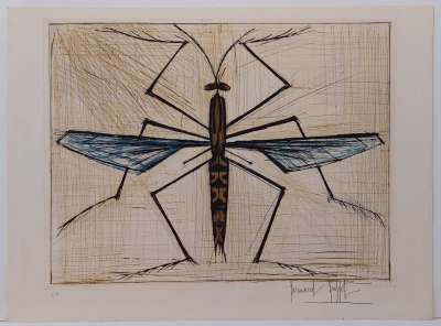 Blue bug (Engraving) - Bernard BUFFET