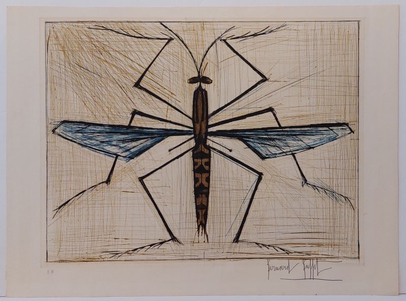 Blue bug (Engraving) - Bernard BUFFET