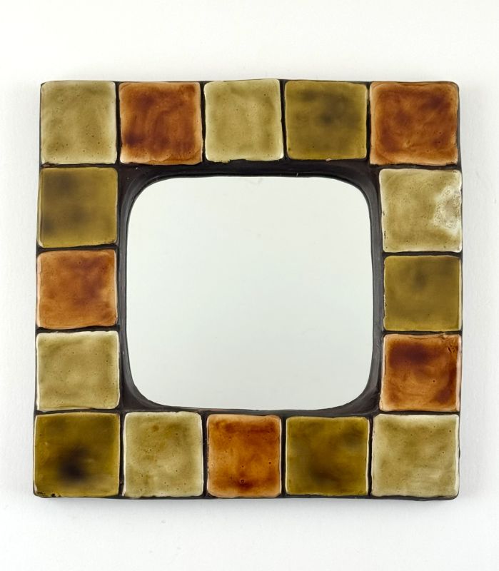 Quadratischer Spiegel (Keramik) - Mithé ESPELT