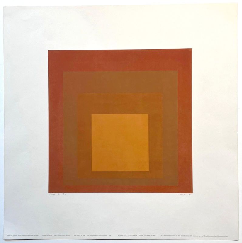 Homage to the Square : MMA-2 (Siebdruck) - Josef ALBERS