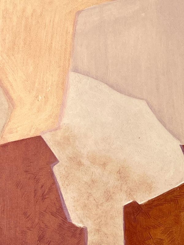Composition rose XXII (Eau-forte et aquatinte) - Serge  POLIAKOFF